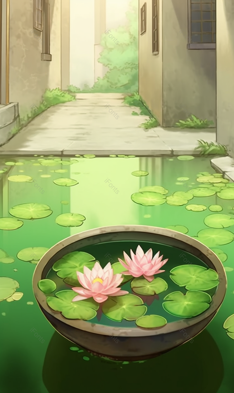 绿色荷花荷叶植物,插画/手绘图,插画/手绘图库,插画/手绘图下载,插画/手绘
